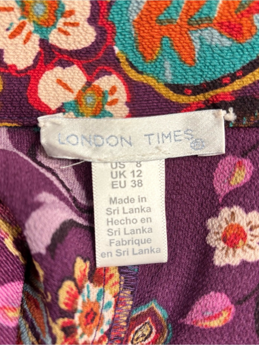 60s Throwback London Times Women's Tie Neck Bishop Sleeve Flounce Hem Dress. 8 - Picture 7 of 7